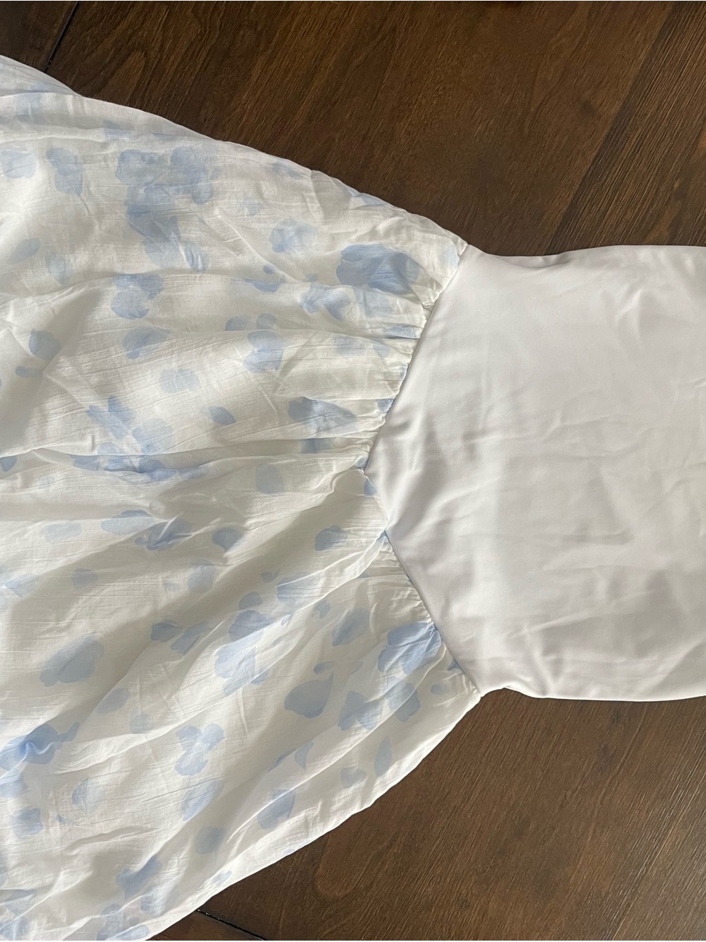 abercrombie kids White Dress with Pale Blue Floral Skirt